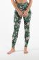 Mobile Preview: Leggings Green Jungle Detail Front